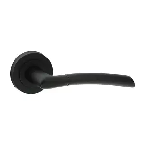 Timco - Shavington Lever On Rose Handles - Matt Black (Size 51mm - 2 Pieces)