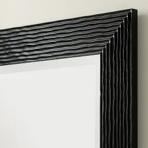 Wave Gloss Black Full length mirror 170x79cm