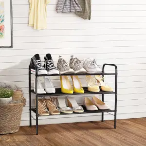 Bronze 67.5cm W 3 Tier Carbon Steel Shoe Rack