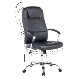 Executive Chair Faux Leather Black WINNER