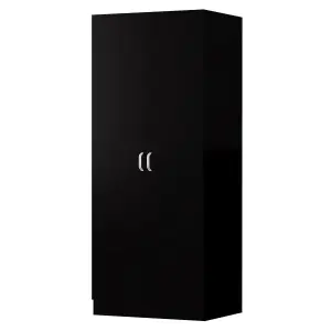 Wardrobe 2 Door Matt Black Finish