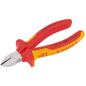 KNIPEX 70 06 140 SBE Fully Insulated Diagonal Side Cutter, 140mm 81254