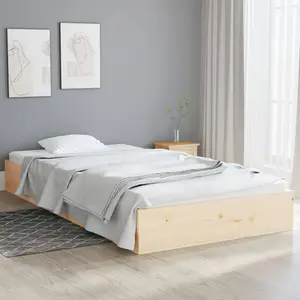 Berkfield Bed Frame Solid Wood 90x200 cm