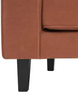 DUSK Soho 3 Seater Sofa - Burnt Orange - Matte Velvet