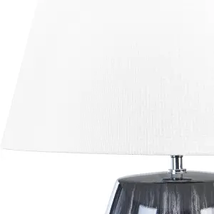 Ceramic Table Lamp Grey and Beige CIDRA