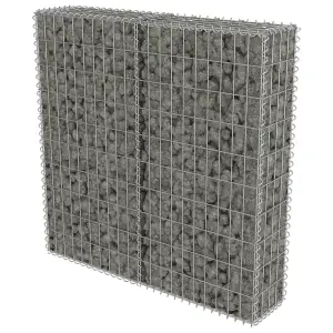 Berkfield Gabion Wall with Covers Galvanised Steel 100x20x100 cm