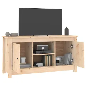 Berkfield TV Cabinet 103x36.5x52 cm Solid Wood Pine