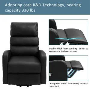 Power Massage Lift Recliner Chair with Heat & Vibration for Elderly, Heavy Duty and Safety Motion Reclining Mechanism