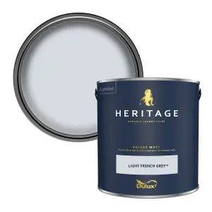 Dulux Trade Heritage Light French Grey Velvet matt Wall paint, 2.5L