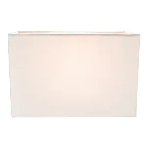 Contemporary and Stylish White Linen Fabric Rectangular Lamp Shade