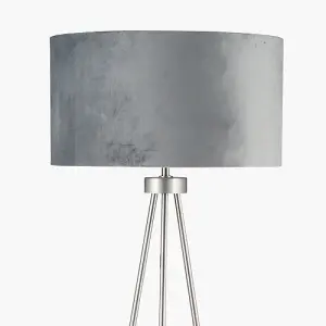 Silver Metal Tripod Floor Lamp For Living Room