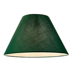 12 Forest Green Cotton Coolie Lampshade Suitable for Table Lamp or Pendant