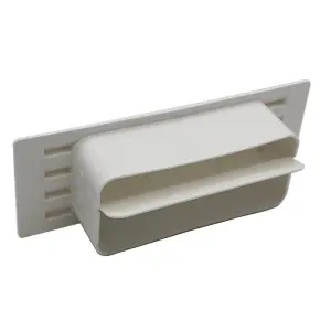 Kair White Airbrick Grille with Damper Flap for 150mm x 70mm Ducting