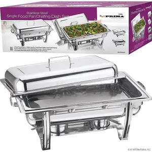 New Stackable Chafing Dish Set Stainless Steel 8.5 L Cookware Single Party Food