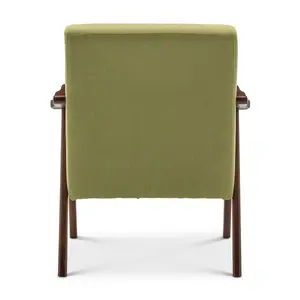 Fabric Cotton Lime Green Selma Accent Chair