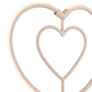 Heart Matt Pink Table lamp