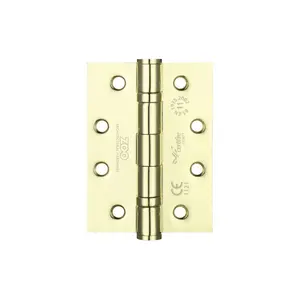 10.2cm H x 7.6cm W Single Door Hinge Polished Brass