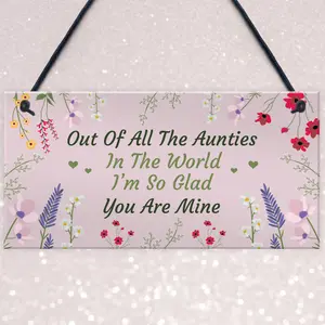 Auntie Gift For Birthday Christmas Hanging Plaque Gift For Auntie From Niece Nephew