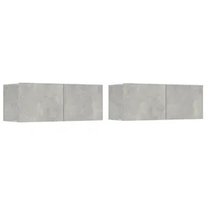 Berkfield 6 Piece TV Cabinet Set Concrete Grey Engineered Wood