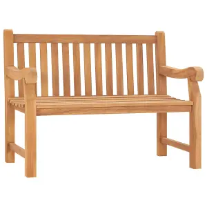 Berkfield Garden Bench 114 cm Solid Teak Wood