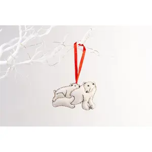 Polar Bear with Cub - Christmas Tree Hanging Figurine Ornament