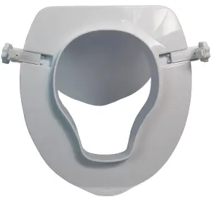 Raised Toilet Seat Aid with Lid 10cm (4") Elevated Strong and Durable