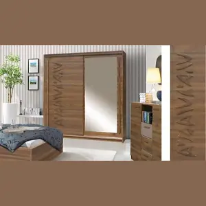 Tokyo 2 Sliding Door Corner Wardrobe Modern Corner Storage Solution