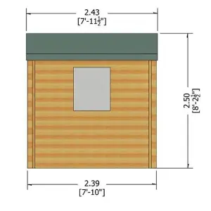 Bradley Log Cabin Home Office Garden Room Approx 8 x 8 Feet