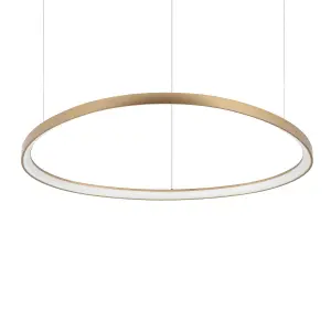 Luminosa GEMINI 105cm Integrated LED Pendant Ceiling Light Brass, 3000K