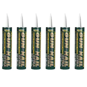 Everbuild Gun A Nail Extra Adhesive, 380ml (Pack Of 6)