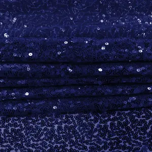 4ft x 7ft Sequin Backdrop Photography Background Shiny Fabric Glitter Curtain Backdrop, Royal Blue