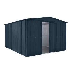 10 x 12 Premier Apex Metal Garden Shed - Anthracite Grey (10ft x 12ft / 10' x 12' / 3.1m x 3.7m)