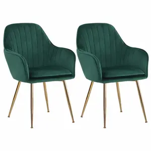 Elianna Upholstered Dining Chair (Set of 2) Emerald green