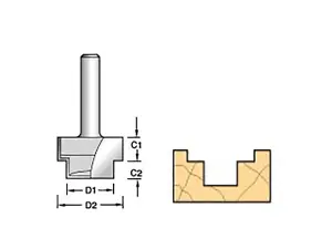 Trend 36/19 x 1/2 TCT Strip Recessor 9.5 x 19 x 13 x 6mm