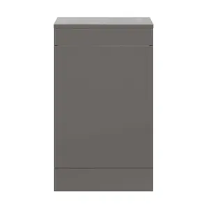 GoodHome Imandra Gloss Warm Grey Freestanding Toilet cabinet (H)840mm (W)500mm