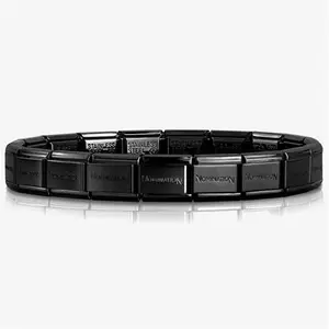 Nomination CLASSIC Stainless Steel Link Black Shiny Base Bracelet 030001/SI/002 By The Jewel Hut