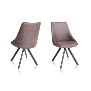 PS Global Set of 2 Alpha Dining Chairs (Lava)