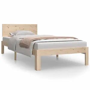 Berkfield Bed Frame Solid Wood Pine 90x200 cm