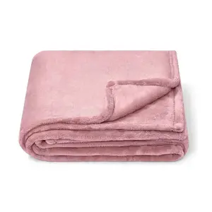 Brand Lab Fleece Blanket Blush Pink (One Size)