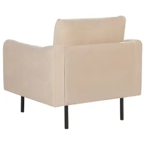 Velvet Living Room Set Beige VINTERBRO