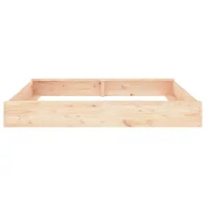 Berkfield Sandbox with Seats Square Solid Wood Pine