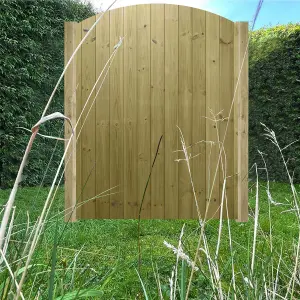 Premier Garden Supplies Pedestrian Gate 180cm (6ft) High x 135cm Wide Tongue & Groove Arch Top Fully Framed Single Swing Gate