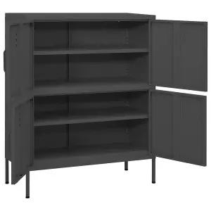 Berkfield Storage Cabinet Anthracite 80x35x101.5 cm Steel