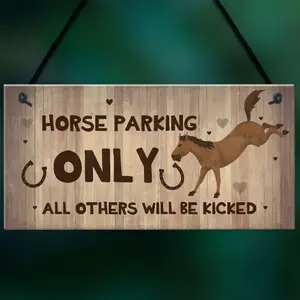 Red Ocean Horse Sign Funny Sign For Stables Signs About Horses Beware Horses Sign Gift