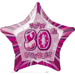 Unique Party Glitz 80th Foil Balloon Pink (One Size)