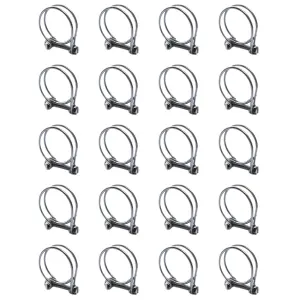 Pisces Double Wire Clips for 20mm Pond Hose (20 pack)