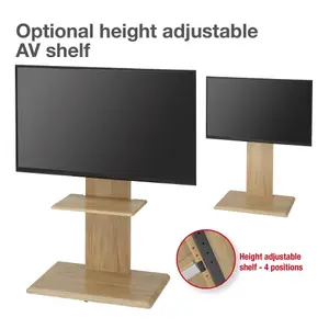 TTAP Oak TV Stand with Bracket for up to 65" TVs