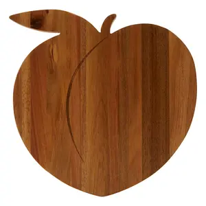 Interiors by Premier Peach Design Chopping Board, Natural Wood Chopping Board For Kitchen Counter Top, Wood Chopping Board