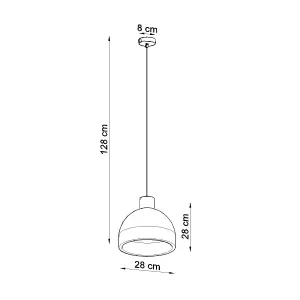 Damaso Concrete Grey 1 Light Classic Pendant Ceiling Light