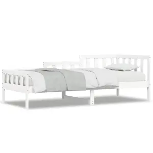 Berkfield Day Bed White 80x200 cm Solid Wood Pine